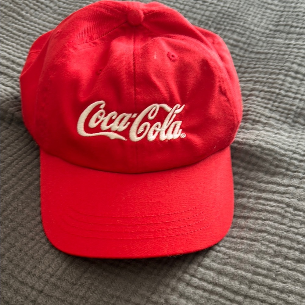 Coca Cola Red Baseball Hat Iconic Logo Adjustable